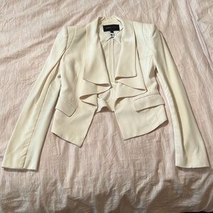 BCBG Blazer size XS cream color with padded shoulders